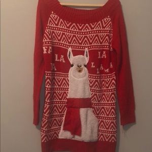 VERY CUTE LLAMA CHRISTMAS SWEATER